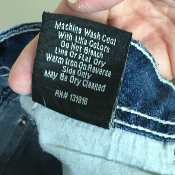 12K TWELVE K USA CROSS EMBELLISHED JEANS - Picture 8 of 8